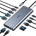USB C Docking Station Dual Monitor for HP,Laptop Docking Station 3 Monitors | USB C Hub Dock Triple Display to 2 HDMI