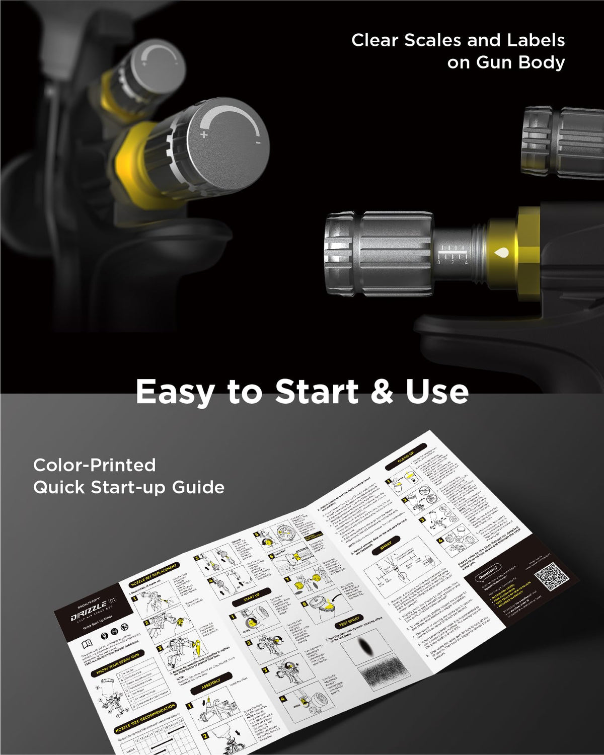 InoKraft D1 LVLP Air Spray Gun Basic Kit
