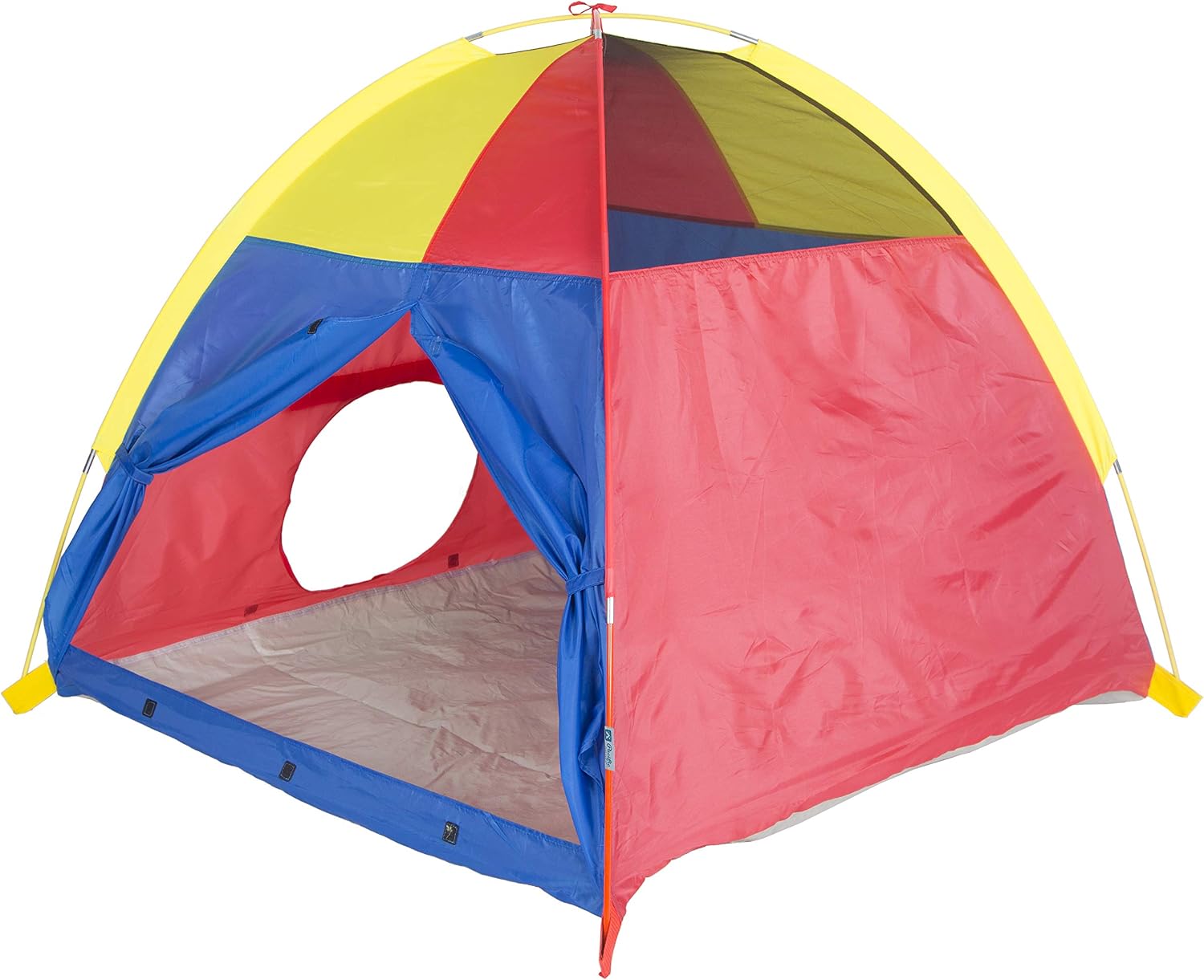 20414 Kids Hide-Me Dome Tent and Crawl Tunnel Combo for Indoor/Outdoor Play Red/Yellow/Blue Large
