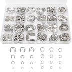 312Pcs Retaining Ring Kit with E-Clips (2.0-15mm) & C-Clips (M7-18) 304 SS