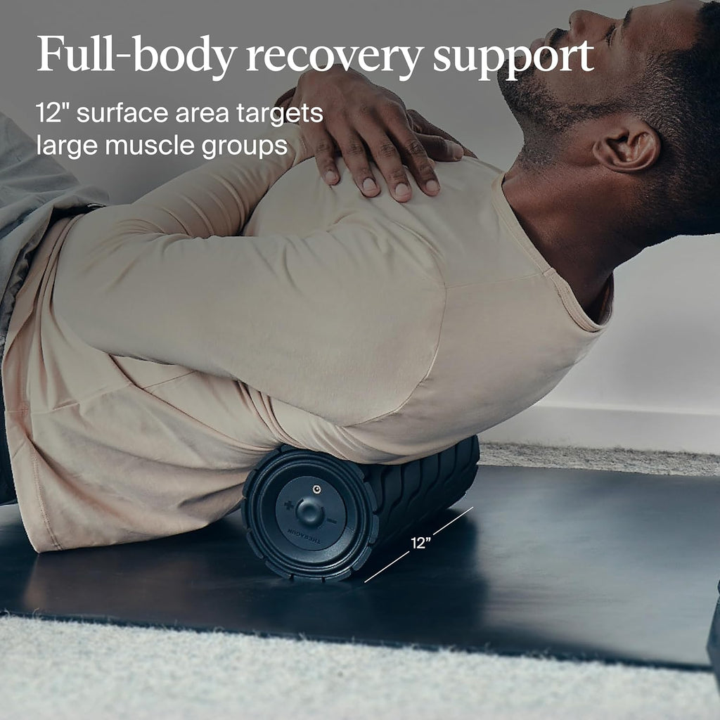 Therabody WaveRoller - High Density Foam Roller for Body and Large Muscles. Bluetooth Enabled with 5 Customizable