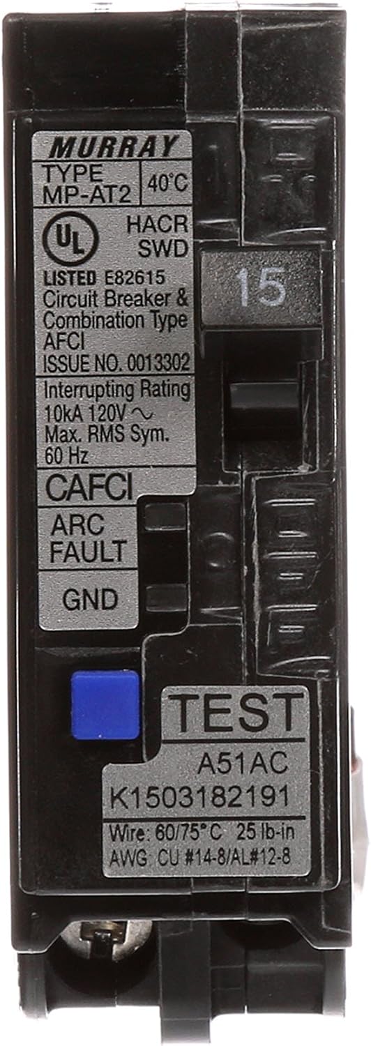 Murray MPA115AFC 15-Amp Single Pole 120-volt Plug-On Combination AFCI Breaker