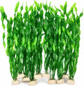 Artificial Seaweed Aquarium Plants, Plastic Fake Fish Tank Decorations, 10 Pack 11.8 Inch Green Water Ornaments