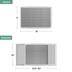Expandable Window Screen, 15" H x 21.6" - 40" W, 2 Pack
