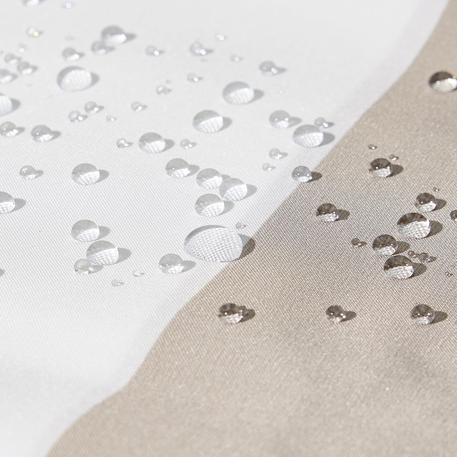 Bathroom Shower Curtain, Water Resistant Fabric with Rust Proof Grommets & Hooks, Weighted Hem, Machine Washable