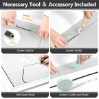 Window Screen & Screen Door Mesh Repair Kit, Grey