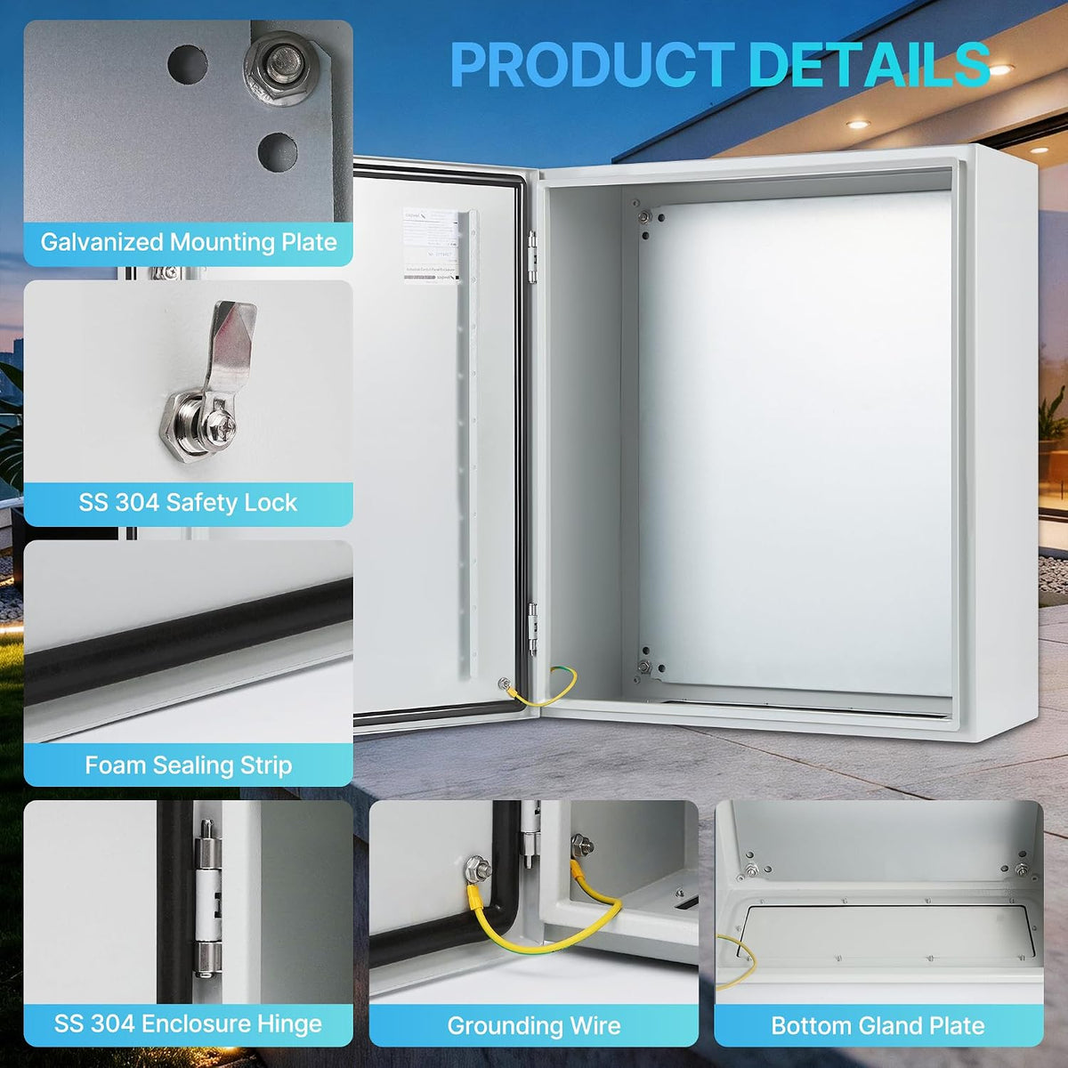 24x20x10 Inch NEMA Enclosure Metal Outdoor Electrical Box