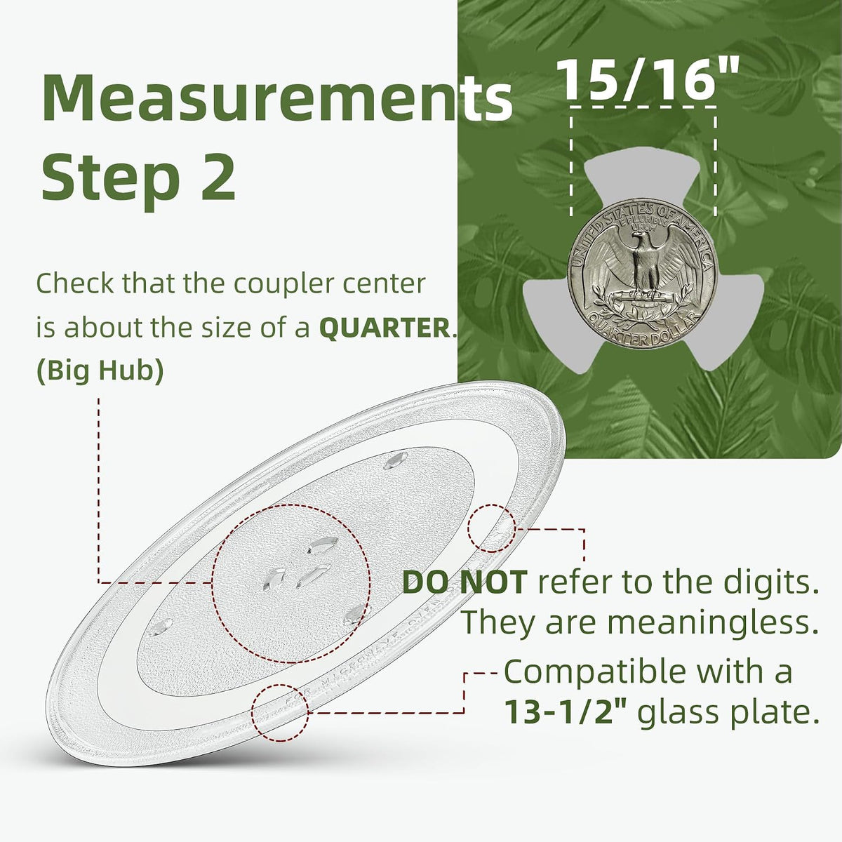 13.5" Microwave Glass Turntable Plate Replacement