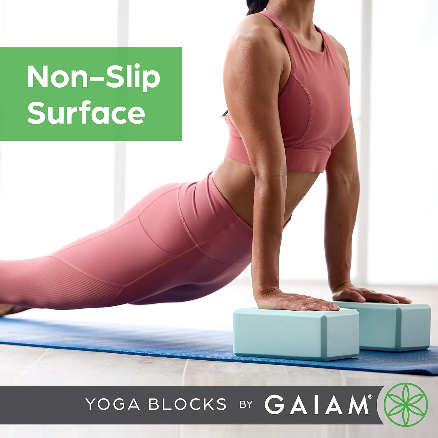 Yoga Block - Supportive Latex-Free Eva Foam - Soft Non-Slip Surface with Beveled Edges for Yoga, Pilates, Meditation