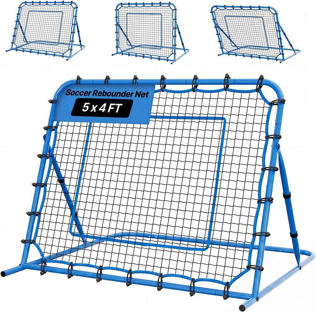 Soccer Baseball Rebounder Net, 3 Angles Adjustable Soccer Goal Rebounder for Control, Passing Practice, Heavy-Duty