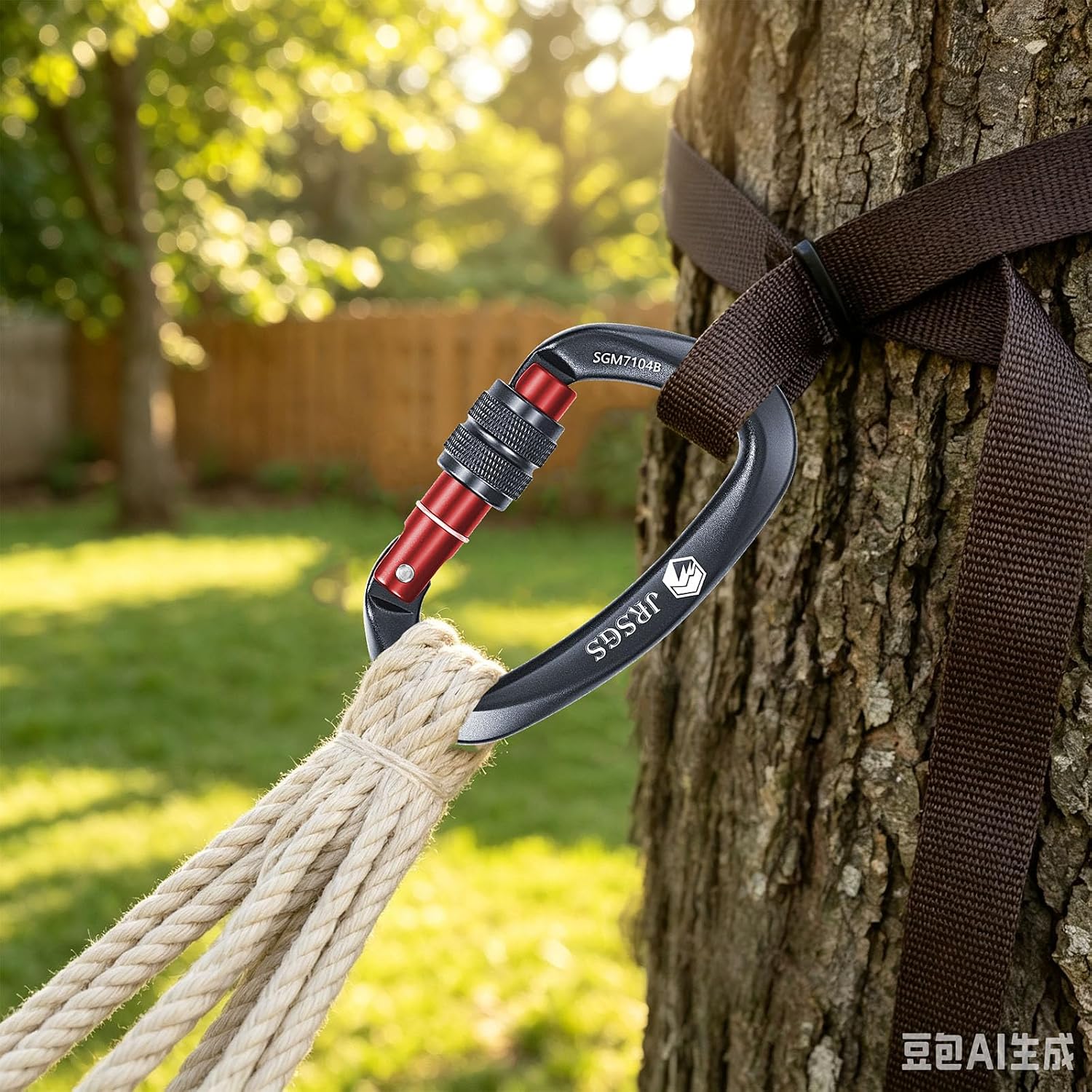 Climbing Carabiner Clips,Locking Carabiner for Camping,Rescue,Hunting | UIAA Certified 25KN Climbing Carabiner,Screw