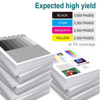 TN-227BK/C/M/Y High Yield Toner Cartridge Replacement for Brother TN227