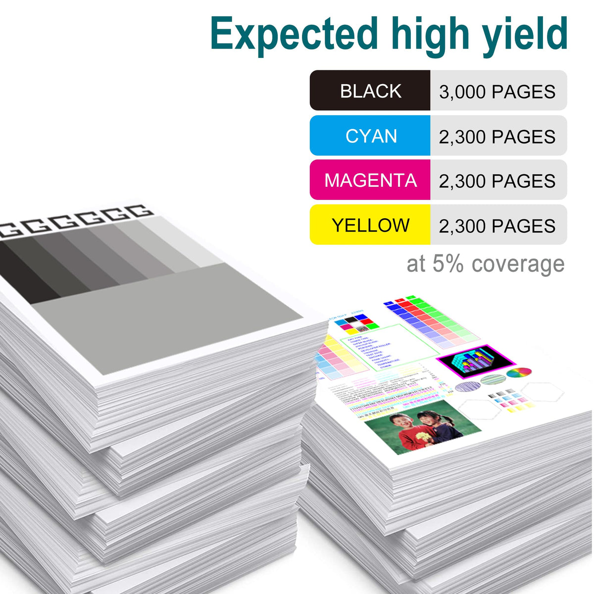 TN-227BK/C/M/Y High Yield Toner Cartridge Replacement for Brother TN227