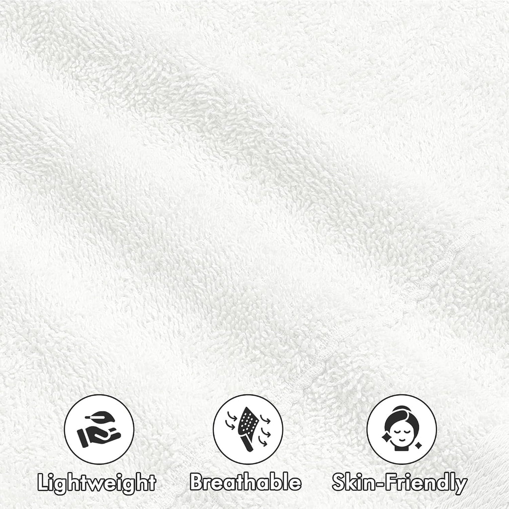Face Towels Pack of 12 – 100% Cotton Wash Cloths (12x12 inch) – 550 GSM Soft, Quick Dry & Highly Absorbent Ring Spun