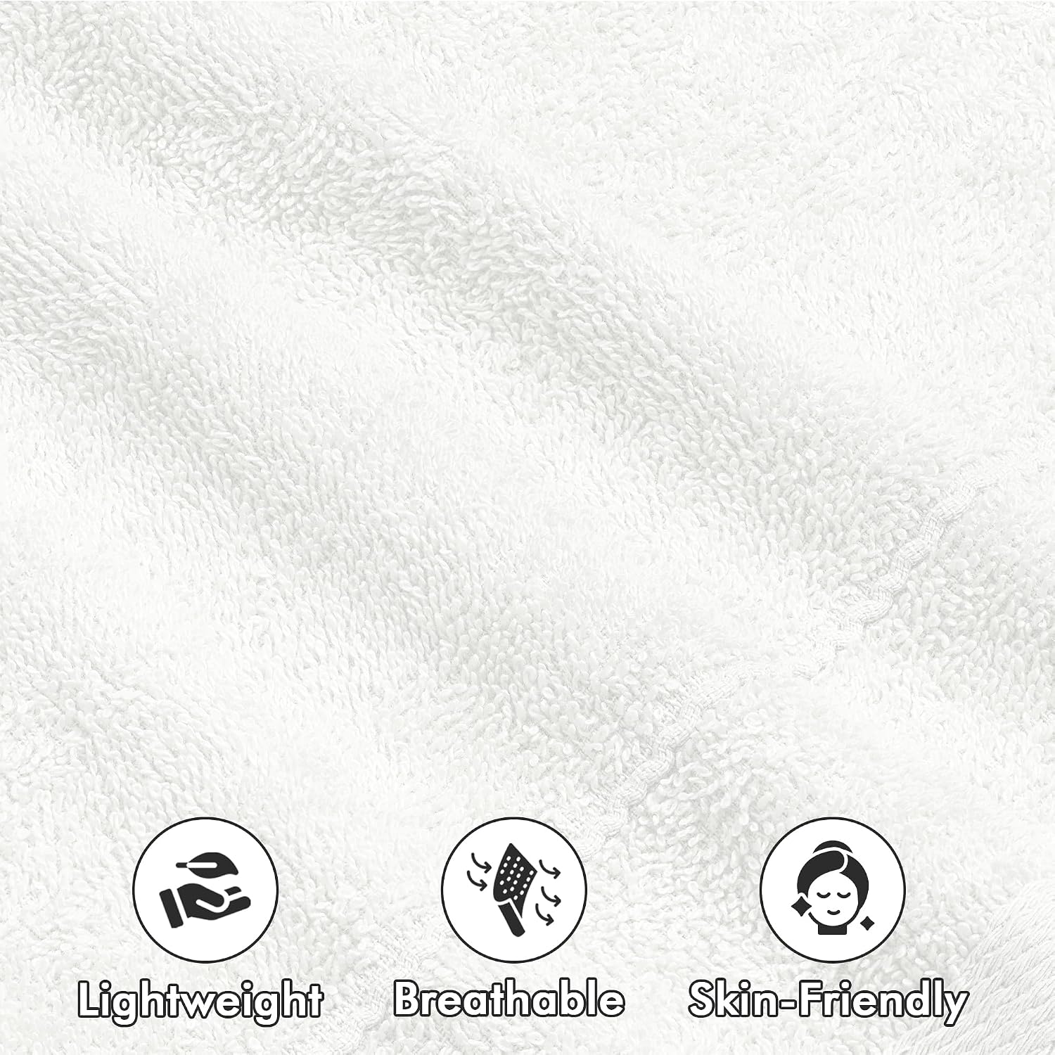 Face Towels Pack of 12 – 100% Cotton Wash Cloths (12x12 inch) – 550 GSM Soft, Quick Dry & Highly Absorbent Ring Spun