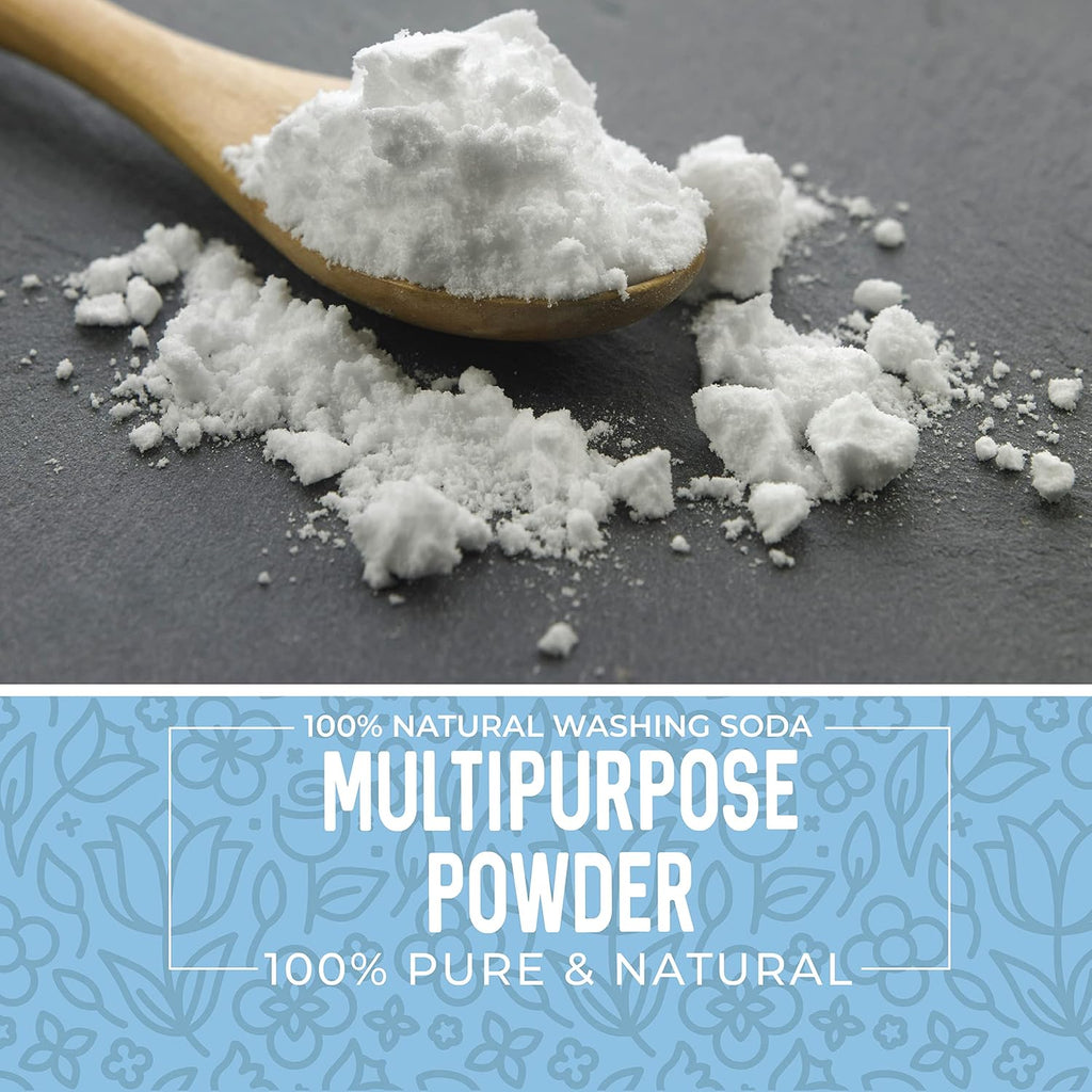 Washing Soda 32 oz - Super Soda Pure Detergent Booster - Non-GMO Fragrance-Free Soda Ash - Multi-Surface Household
