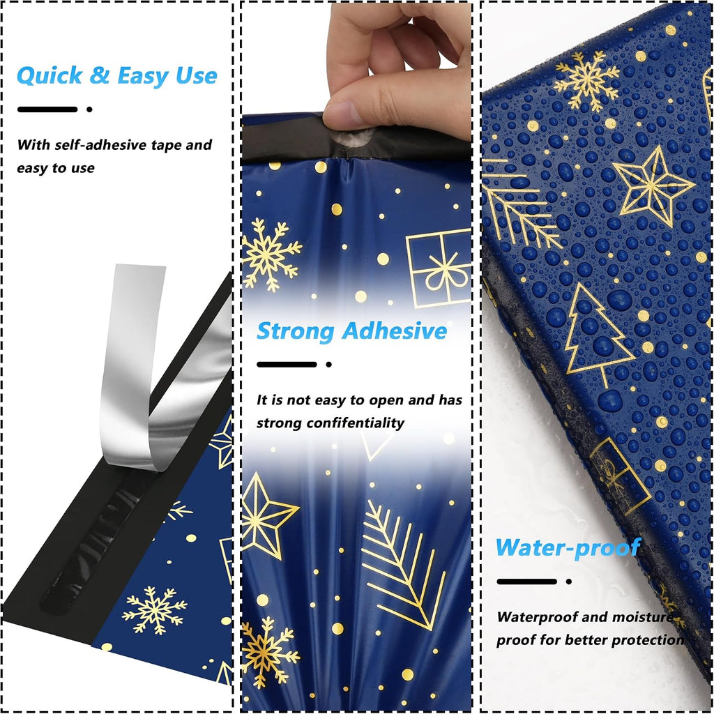 Christmas Poly Mailer 10x13 Inch 100 Pcs