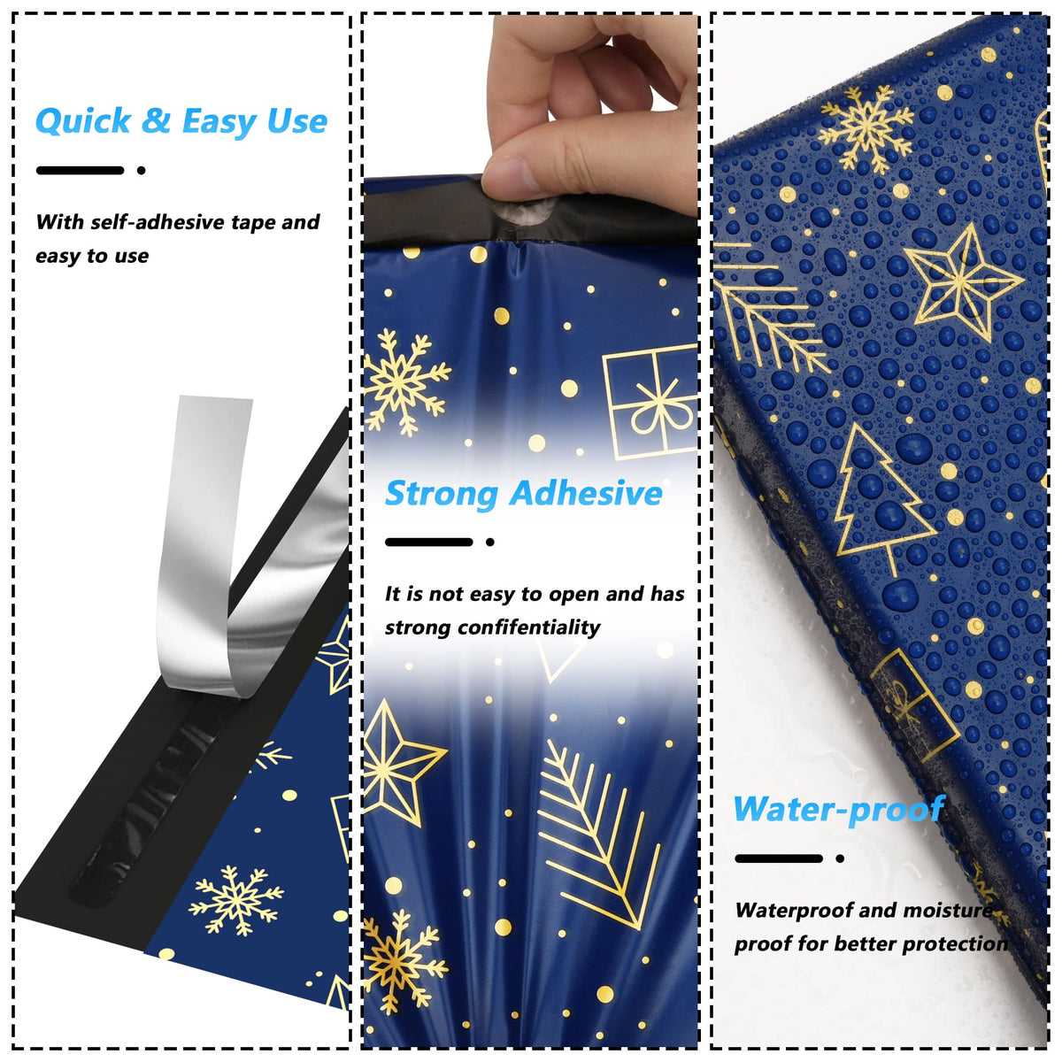 Christmas Poly Mailer 6x9 Inch 100 Pcs