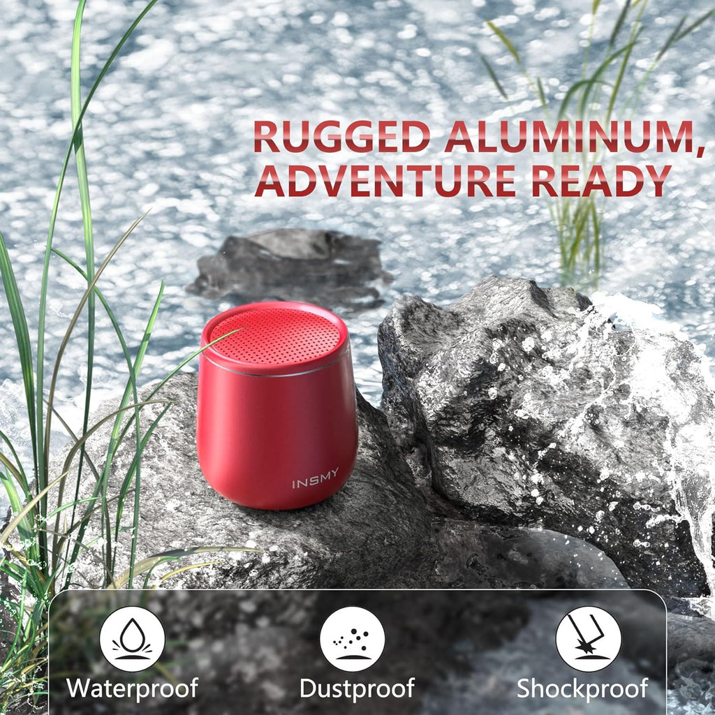 Small Bluetooth Speaker, Waterproof Mini Portable Wireless Speaker, Punchy Bass Rich Audio Stereo Pairing, Handheld