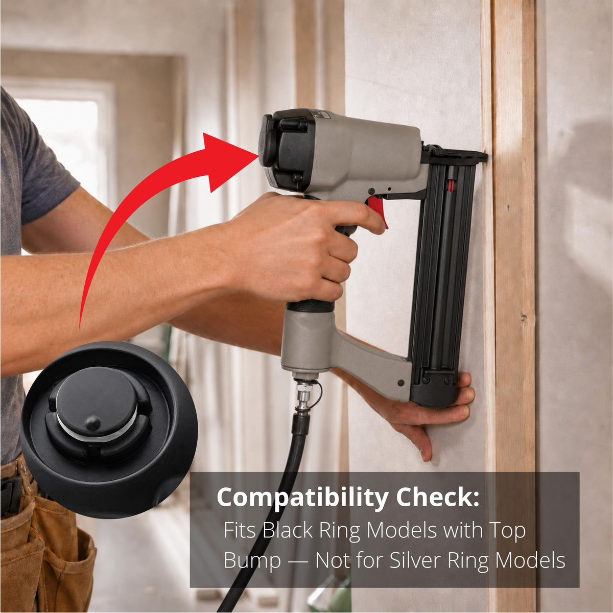 Sparix Fab Rubber Exhaust Deflector Compatible with Porter Cable Nailers