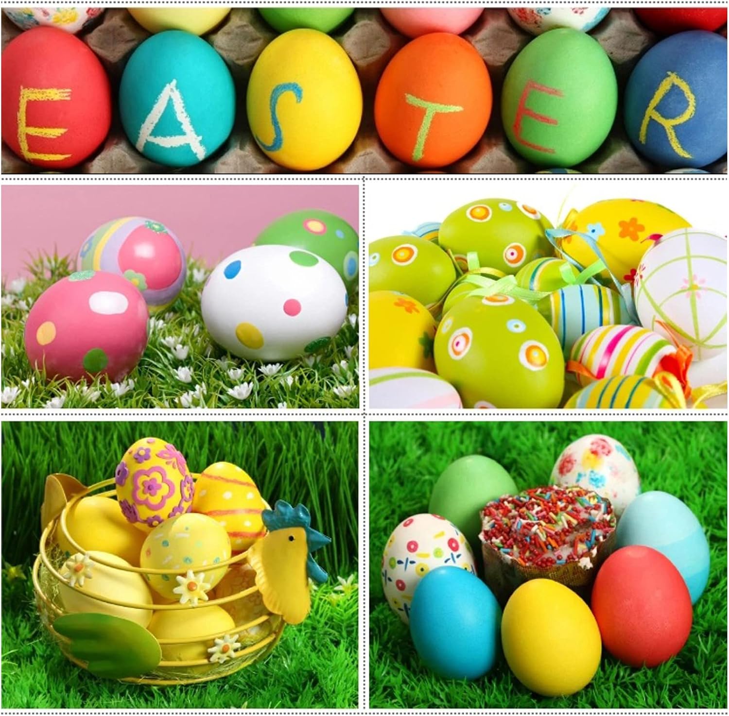 Easter Wooden Eggs Easter Decorations - 8 Colors Wood DIY Faux Egg Crafts Fake Chicken Egg Nesting Eggs Easter Home