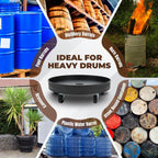 Universal Drum Dolly for 30 Gallon and 55 Gallon Round Container