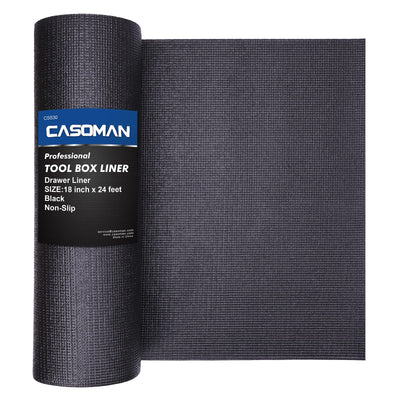 Professional Tool Box Liner and Drawer Liner 18 inch x 24 feet,Easy Cut Non-Slip Foam Rubber Toolbox Drawer Liner Mat