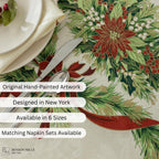 Christmas Ribbons Tablecloth (70" Round)