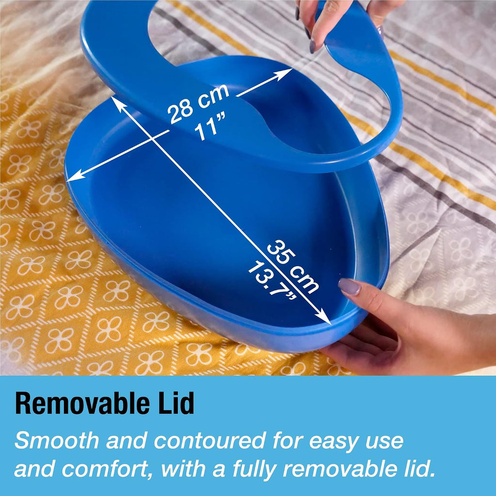 Bedpan Set with 25 Super-Absorbent Pads & Liners: Bedpans for Men & Women