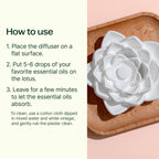 Passive Lotus Flower Aromatherapy Essential Oil Diffuser