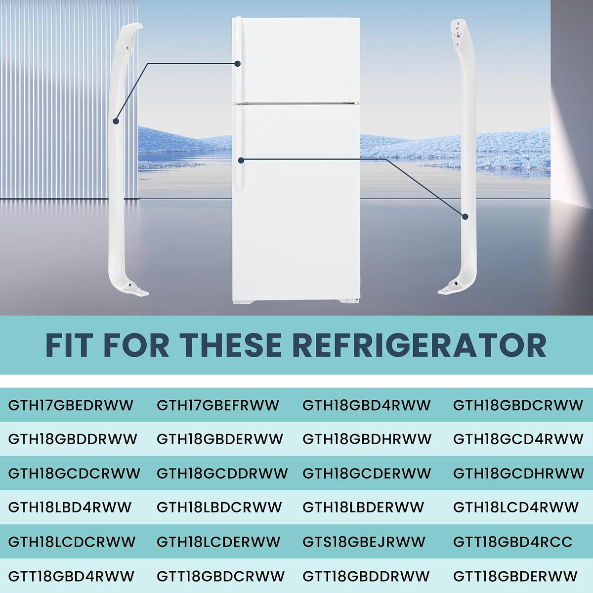 AMI PARTS WR12X22148 Refrigerator Door Handle Set