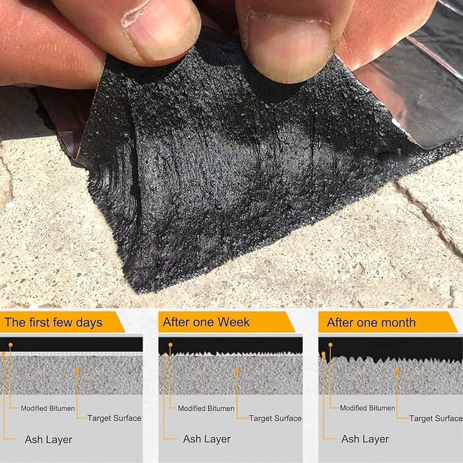 Asphalt Roof Shingles Repair Tape, Self-Adhesive Sheds Roofing Felt, Waterproof Roof Protector Underlayment Roll