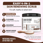Premium Coconut Body Scrub Set, Exfoliating Dead Sea Salt Scrub