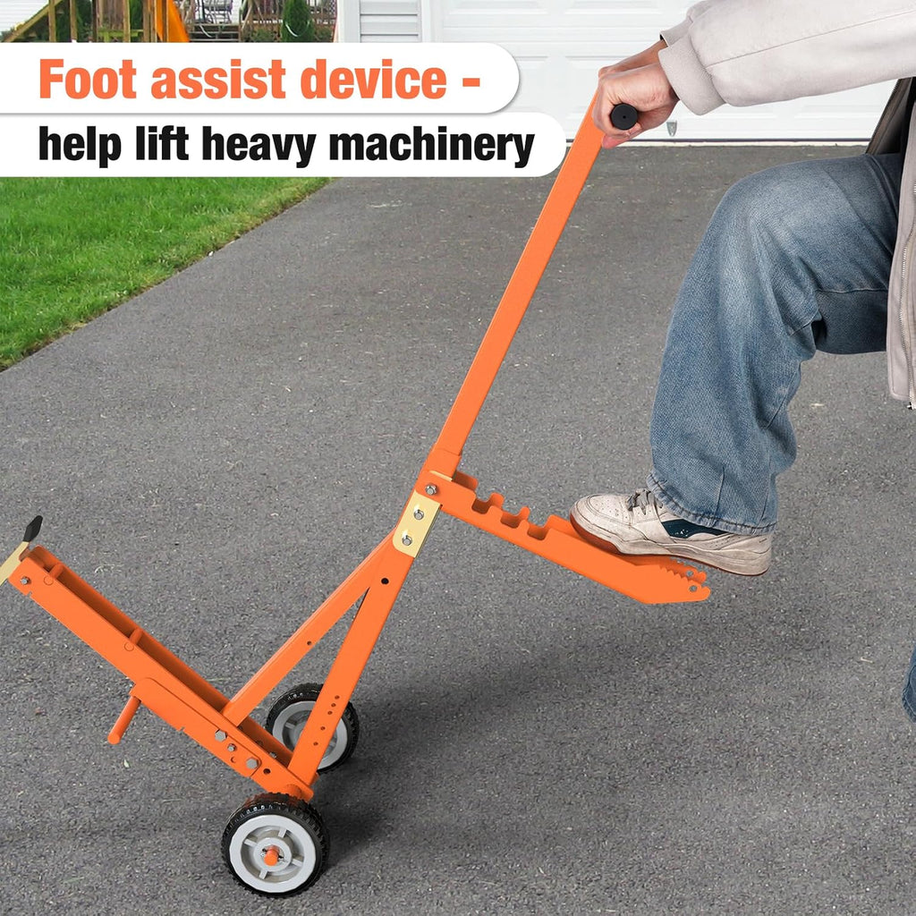 Lawn Mower Lift, 800 lb Capacity Zero Turn Mower Lift, Orange | For Zero Turn Lawn Mower, Riding Lawn Mower and More.
