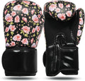 Boxing Gloves Women Punching Sparring Kickboxing MMA Training Heavy Bag Glove Black Leather 8 10 12 14 16 oz for Womens