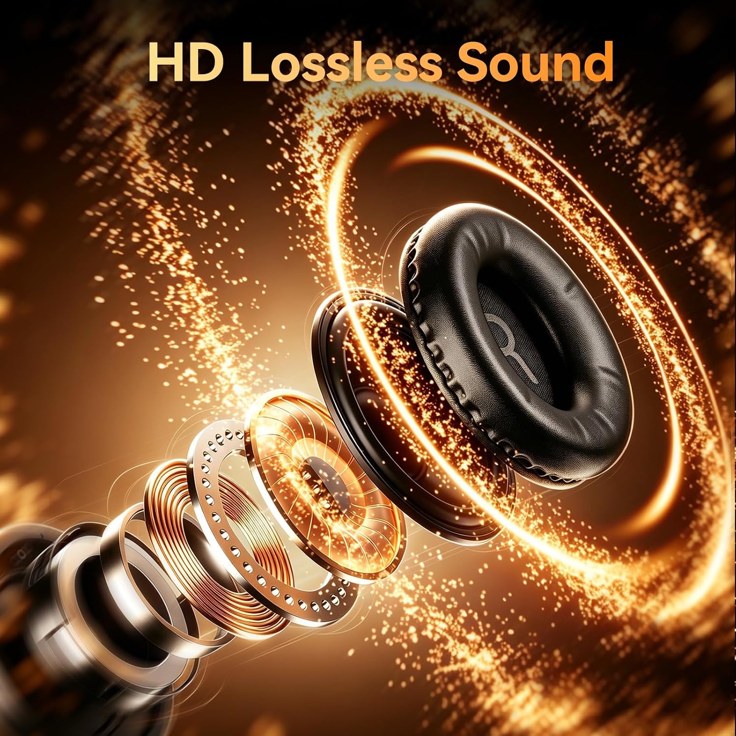 PUPGSIS 2.4GHz Wireless DJ Headphones,20ms Low Latency Studio Headphones with 1/4 to 3.5mm Jack for Keyboard