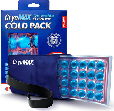 Cold Pack, 8 Hour Reusable Cold Therapy Ice Pack for Elbows, Knees, Neck + More, Medium, 6" x 12" (1 Count)