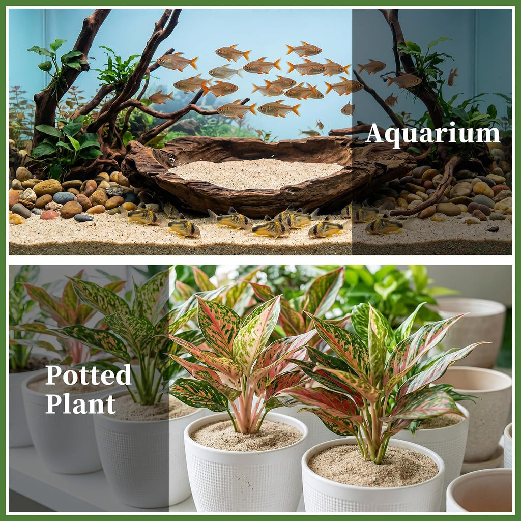 Aquarium Sand for Freshwater Tank, 2.1lbs Substrate for Fish Tank, 0.4-0.8mm Fish Aquarium Gravel for Aquascaping