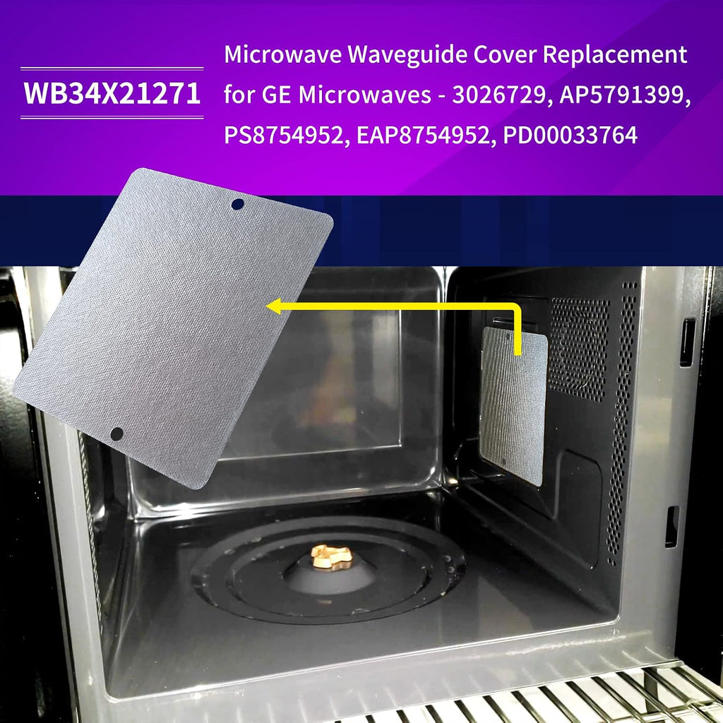 WB34X21271 Microwave Waveguide Cover Compatible with GE Hotpoint Kenmore | Mica Sheet Compatible with Microwave oven