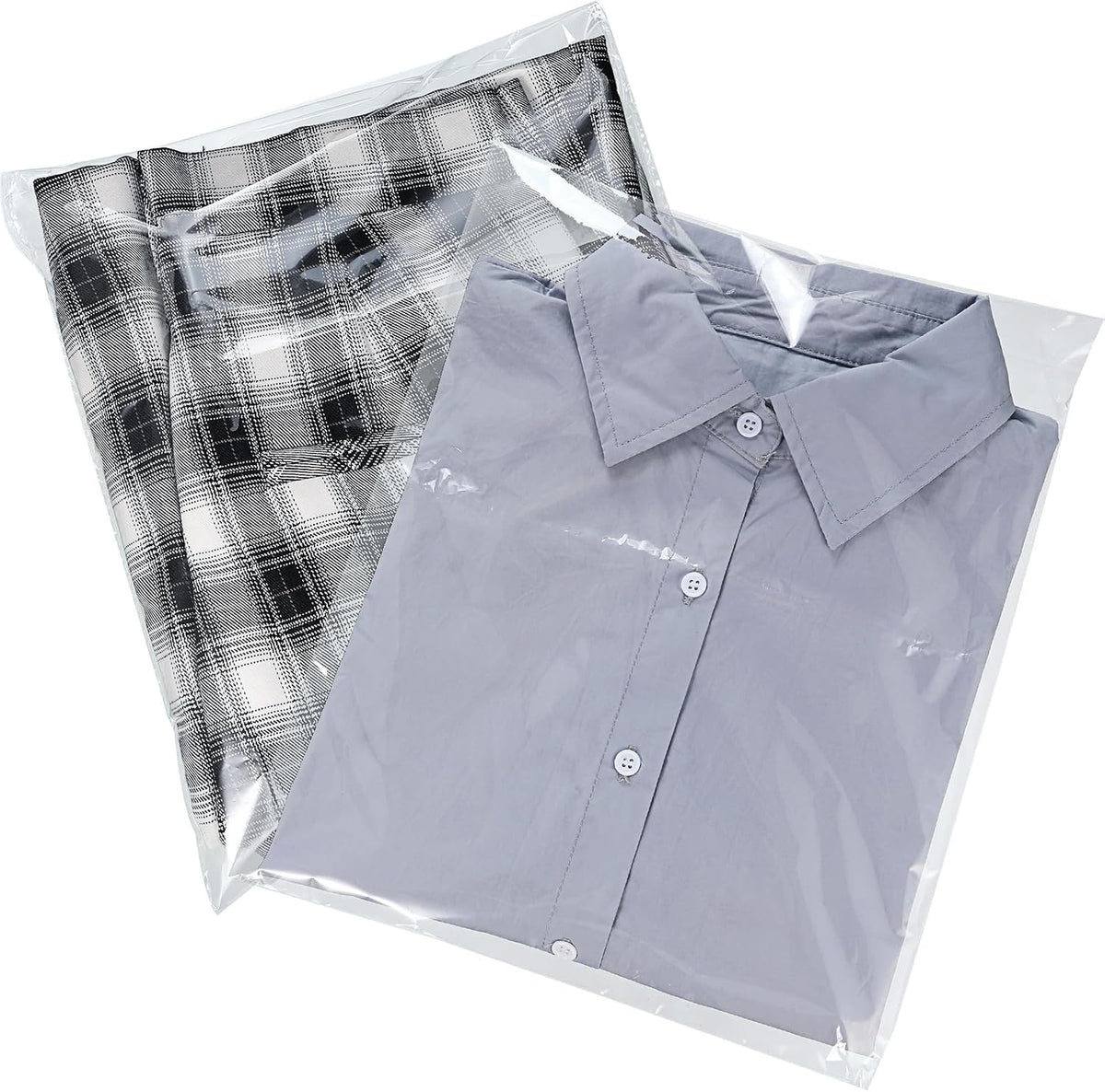 120 Pcs Clear Cellophane Bags Self Adhesive, 4 Size Cello Bags