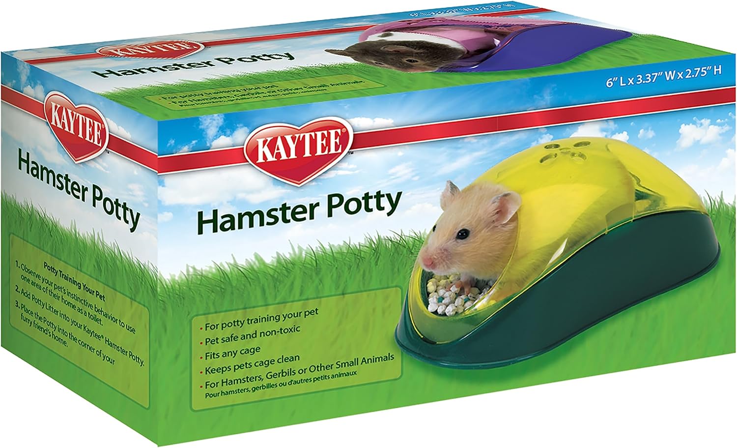 Hamster Potty Assorted 6 Inches x 3.5 Inches x 2.75 Inches
