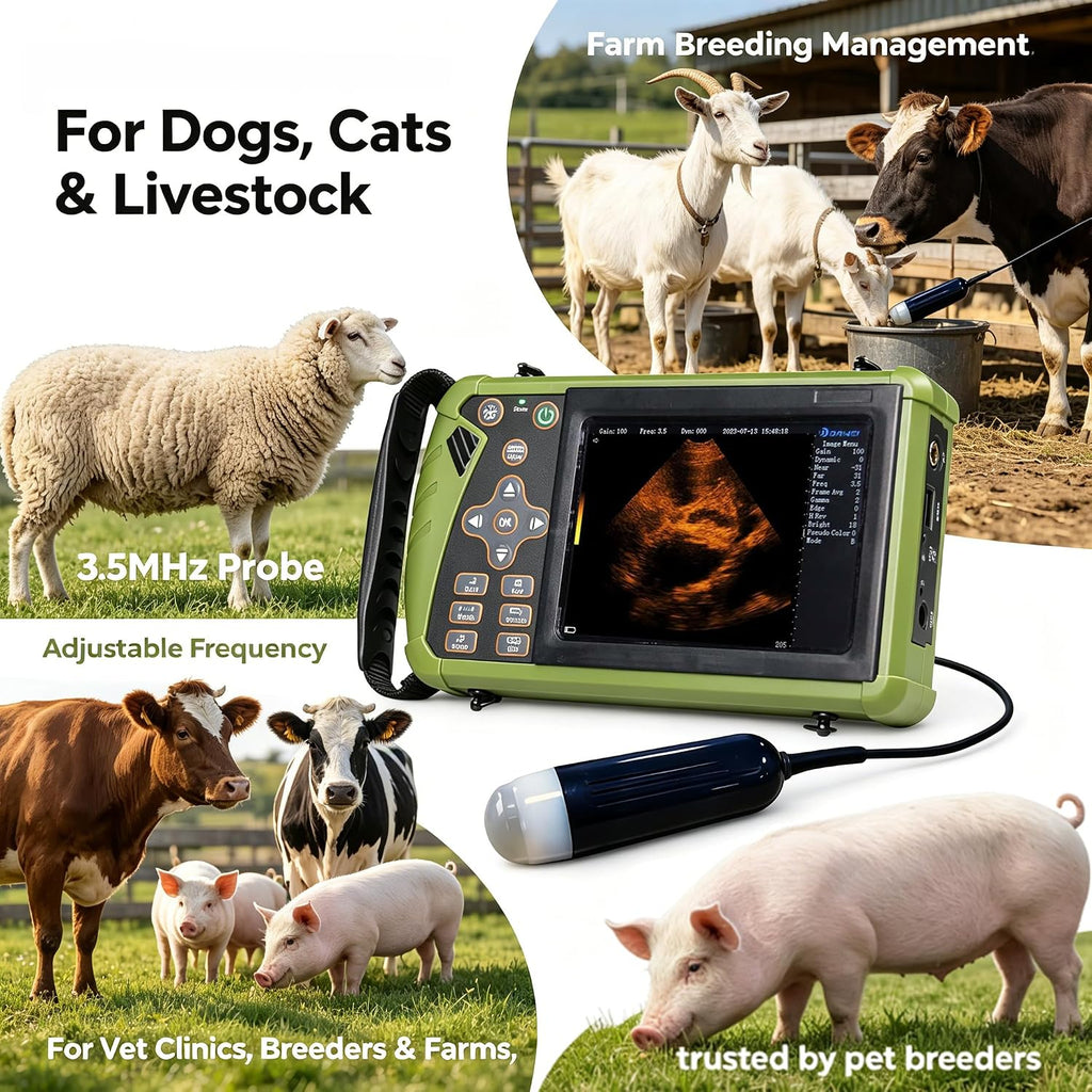 S0 Vet Ultrasound Machine for Pregnancy Veterinary Ultrasound Scanner with 3.5Mhz Convex Probe for Dog,Cat,Goat,Pig