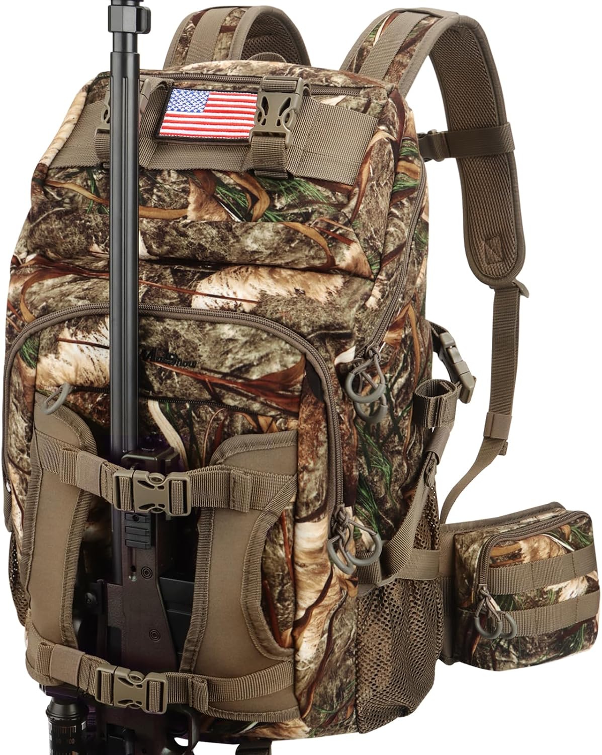 Hunting Backpack, Outdoor Hunting Pack with Rifle Holder, Hunting Backpacks for Men, Hunting Bag with Waterproof Rain