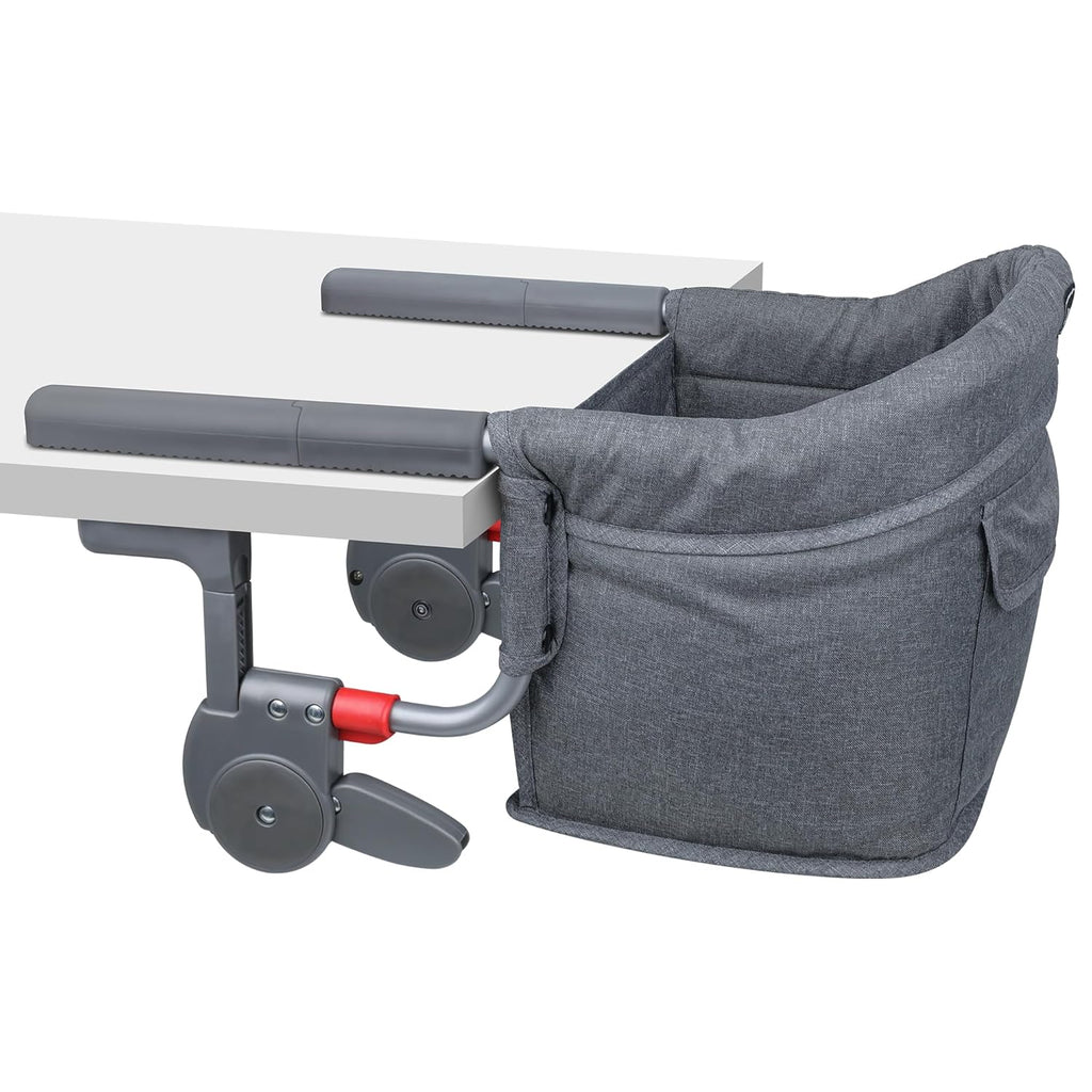 Premium Hook On High Chair, One-Pull Quick Install No Twisting, Heavy Duty Steel Frame, Safe Materials Clip on Table