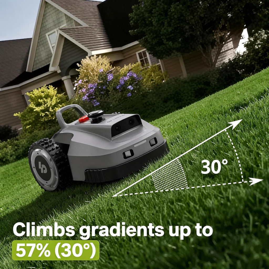 Robot Lawn Mower, Wire-Free Robotic Mower for 0.99 Acres, No Perimeter Wire, Auto-Mapping, RTK + AI 3D Vision