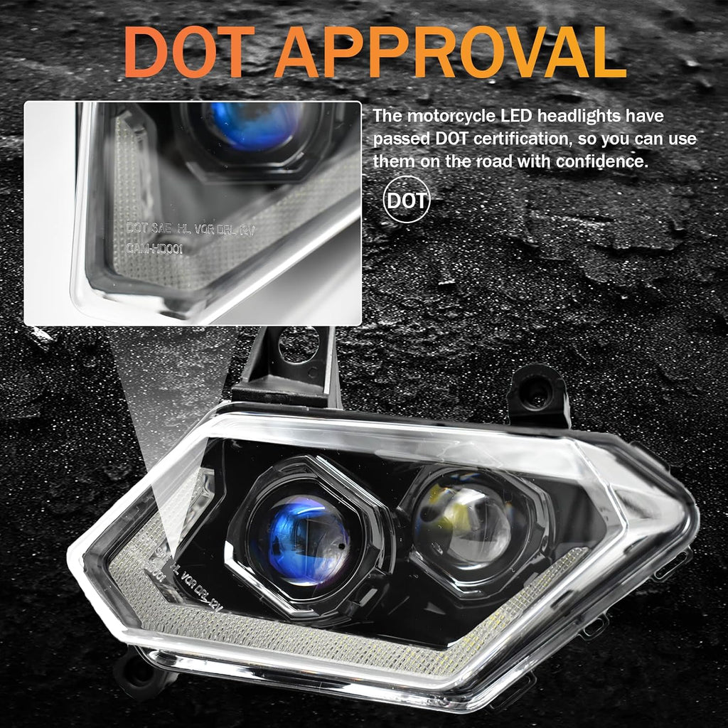 DOT Approved LED Headlights for Can-Am Maverick X3 Max XDS R Turbo