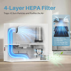 Touchless Vacuum Automatic Dustpan, 20Kpa Suction, Compact Baggless Design