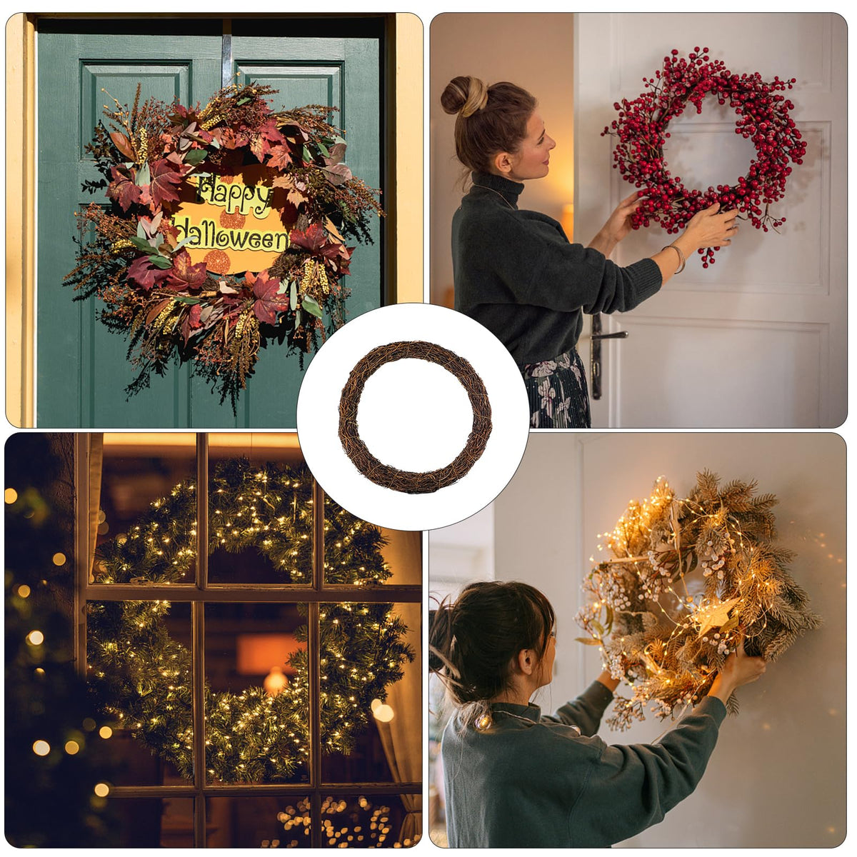 14 Inch Grapevine Wreath Form, 2 Pack