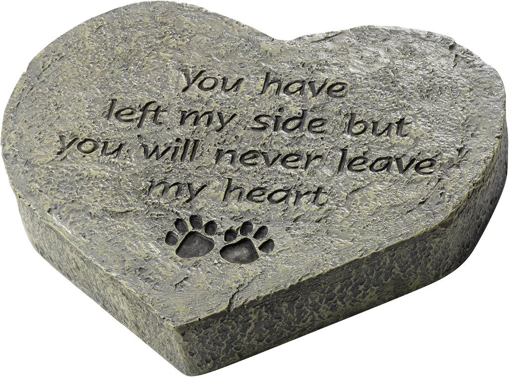 Pet Memorial Stone - You Have Left My Side But You Will Never Leave My Heart – Paw Prints Bereavement Memorial Gift