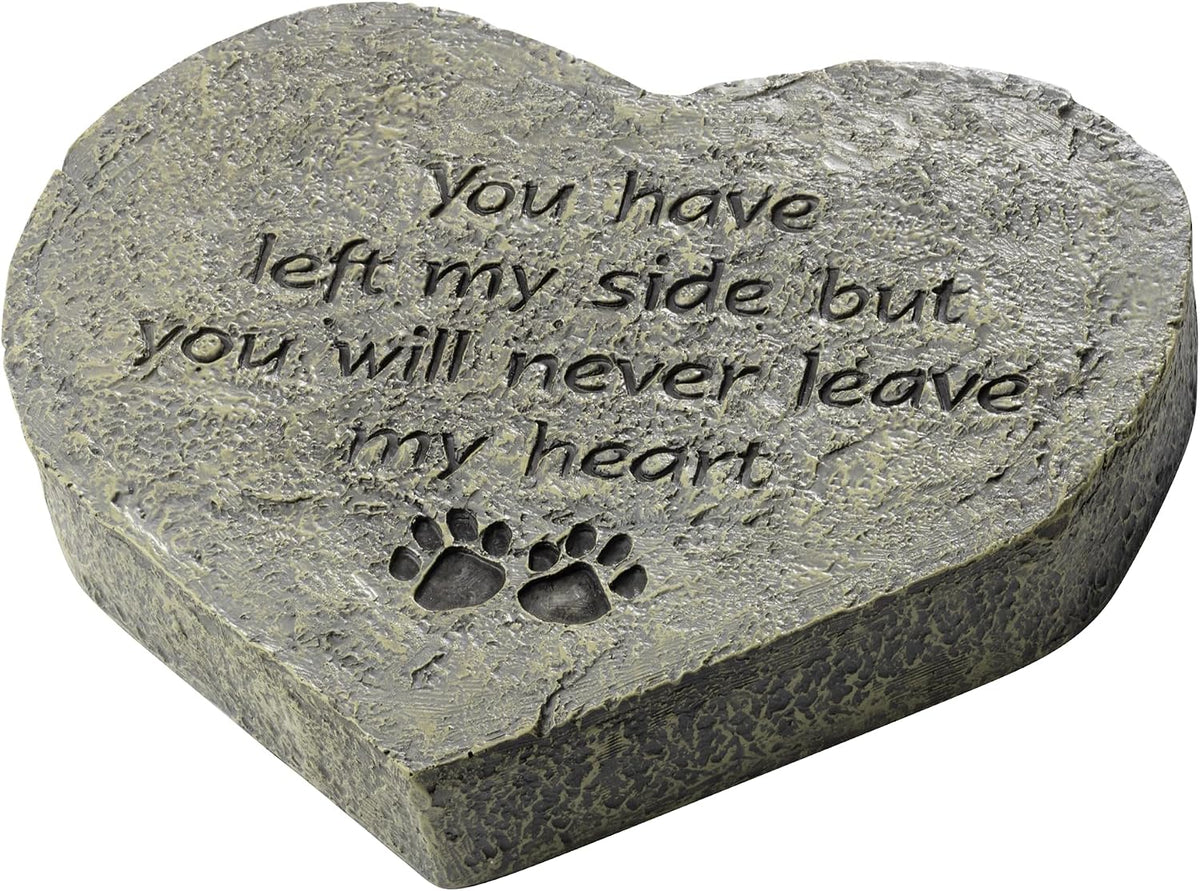 Pet Memorial Stone - You Have Left My Side But You Will Never Leave My Heart – Paw Prints Bereavement Memorial Gift
